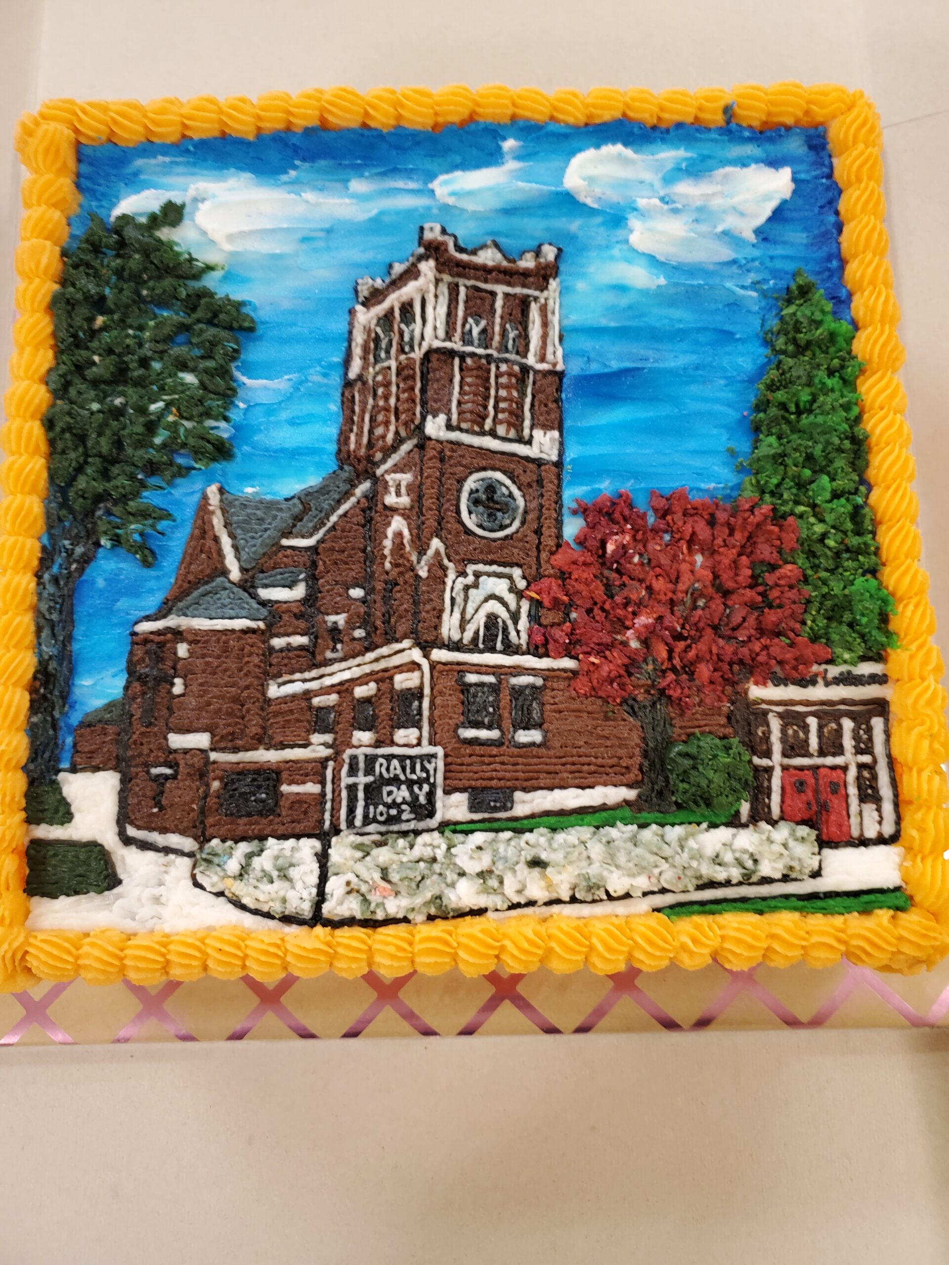 Grace Lutheran depicted in frosting